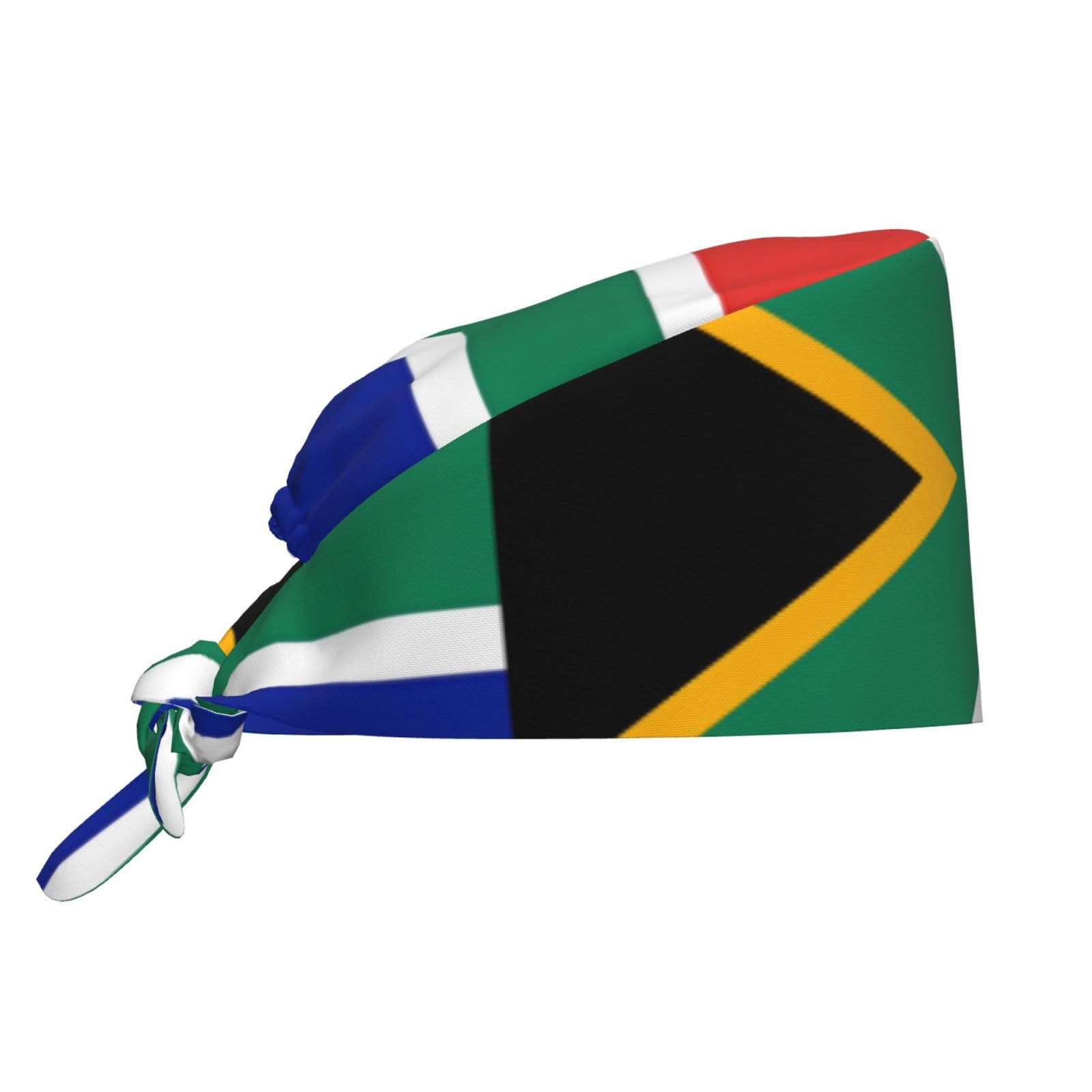 Whjshop Unisex Black South Africa Flag Pattern Cleaning Working Cap Chef Hat For Women And Men, For Surgical, Nursing
