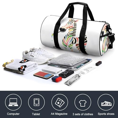Sac de gym cheval peint duffel bag de voyage et camping 45cm - 4