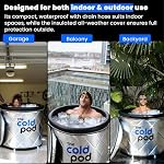 Cold Plunge Tub: 85 Gal Round Tub with Full-Wrap UV-Reflective Insulation Cover Bundle for Indoor & Outdoors Use - Portable Ice Bath Tub for Athletes&Crossfitters &Wim Hof Enthusiasts - Image 5