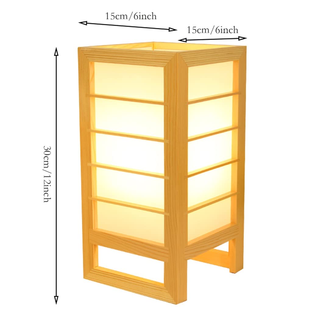 Lámpara de Mesa Tatami de Estilo japonés, lámpara de Noche de Dormitorio de Madera Maciza, lámpara de Escritorio Decorativa para el hogar, lámparas de Noche