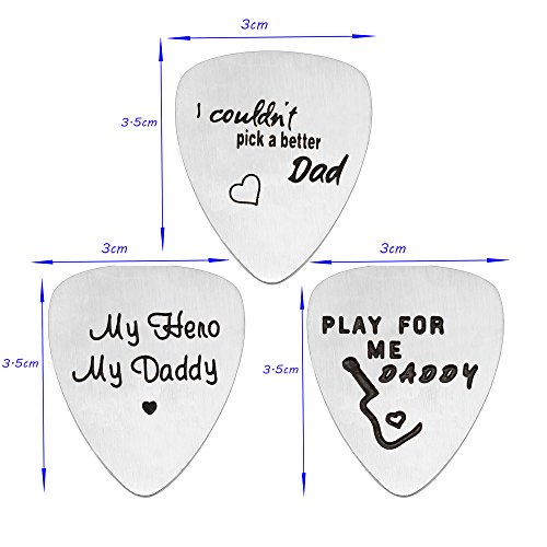 Lot de 3 médiators pour guitare en acier inoxydable - Les Beatles, Paul McCartney, John Lennon, RIngo Starr, George Harrison Lot de 3 médiators pour guitare en acier inoxydable – Image 3