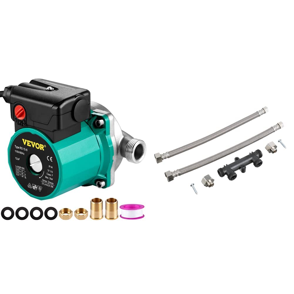 VEVOR 93W Hot Water Recirculating Pump + Watts Premier Sensor Valve Kit