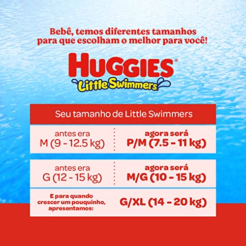 Fralda Infantil Little Swimmers M/G, 10... glide