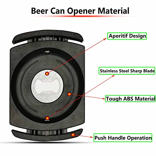 Beer Can Opener, Soda Can Opener, Two-In-One Can Opener Remover, Safety Easy Manual Cuts Can Top Opener Remover, Sip Can Top Opener For 8-19 Oz Beverage Cans(Black) #TOP2