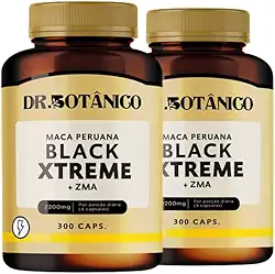 KIT 02 UN MACA BLACK EXTREME (MACA + ZMA) 2.200MG 300 CAPSULAS - DR. BOTÂNICO