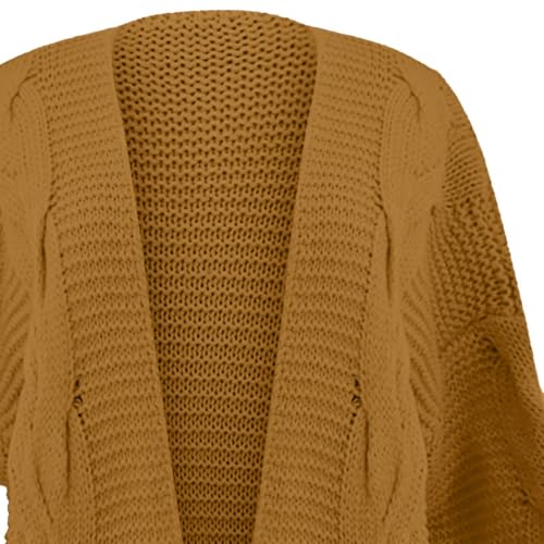 Cardigan Sweaters for Women Open Front Cable Knit Long Sleeve Cardigans - image 4