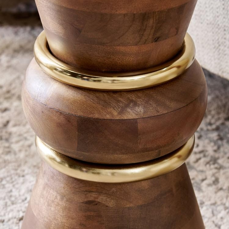 Image of Home Centre | ECLAT Mango Wood Top Accent Table | Table for Home | Walnut | 1 Year Warranty