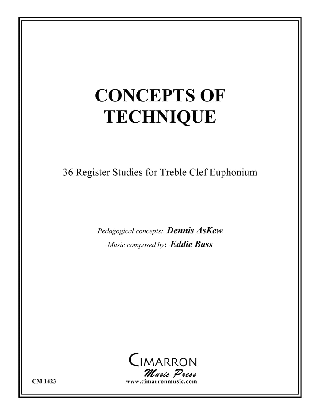 Concepts of Technique: for treble clef Euphonium