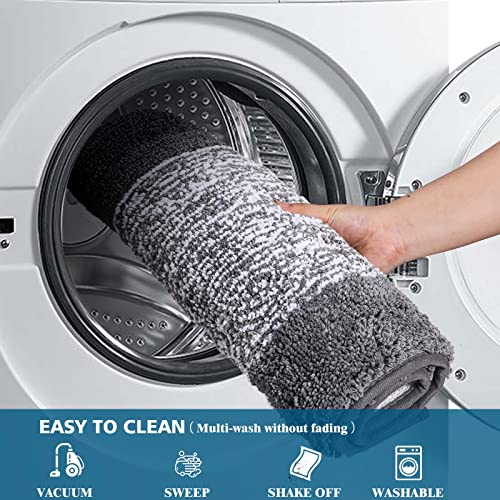 Softmaison Bath Mats For Bathroom Machine Wash Rugs, Bathroom Mats Water Absorbent Bath Rug And Microfiber Dries Quickly Bath Rugs For Bathroom ,Tub And Shower (16"×24", Grey) #TOP4
