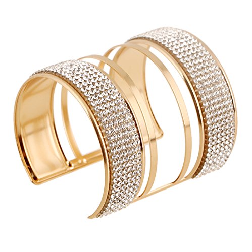 Bracelet luxe pour femme Miya aux diamants dorés et détails vintage uniques