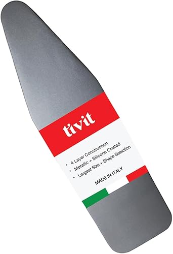 Funda para tabla de planchar de 18 x 54 pulgadas Pro Grip Pad con 3 correas de cierre y cuerda elástica de tracción, capas acolchadas duraderas de