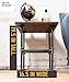 PIPE DECOR End Table Leg Set, Rustic Industrial Side Table Base Kit, Dark Grey Black Rough Pipes and Fittings Heavy Weight Construction, Double Decker Design