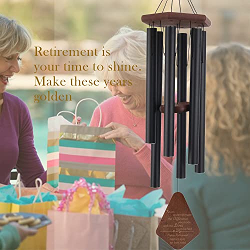 Image of ASTARIN Personalized Happy Retirement Gift, Custom Name Retirement Wind Chimes for Women Men, Wind Chime Retire Gifts for Teacher Co-Workers Boss Friends Parents, Going Away Funny Farewell Gift