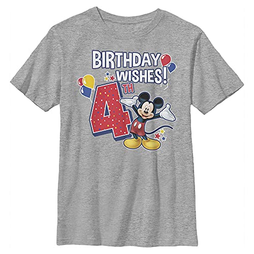 T-shirt d'anniversaire 4 ans Mickey Disney le cadeau idéal pour petit garçon XS