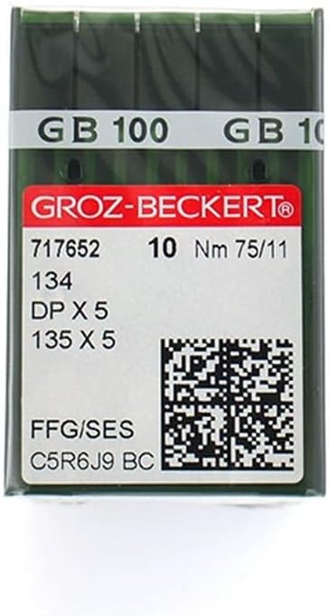 100pcs Groz Beckert 134 135X5 Dpx5 FFG/SES Needle for Singer Pfaff Inudstrial Sewing Machine Needles Dp x 5 Dp*5 (12(80))