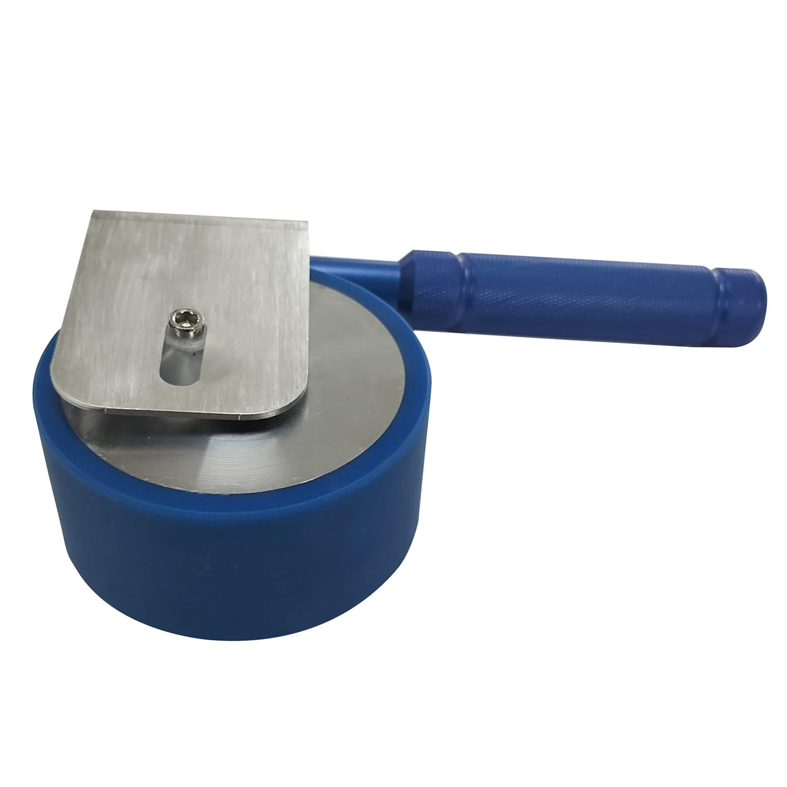 Rodillo Mano Alta Resistencia 2kg, Rueda Presión Goma PU 95mm Diámetro, Mango Diamante Acero Inoxidable Antideslizante, Ideal para Pruebas Adhesión y Proyectos Bricolaje