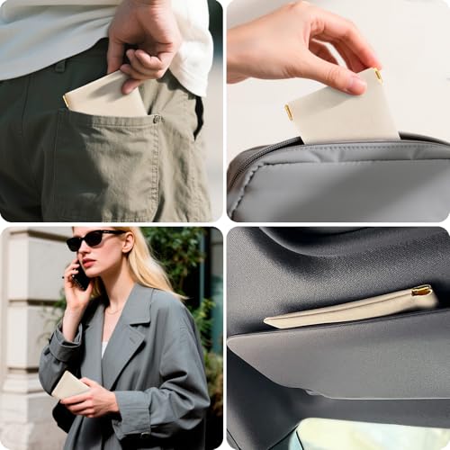 Image of 3 pack leather eyewear case PU soft sunglasses bag squeeze top portable lightweight eyewear case for men and women