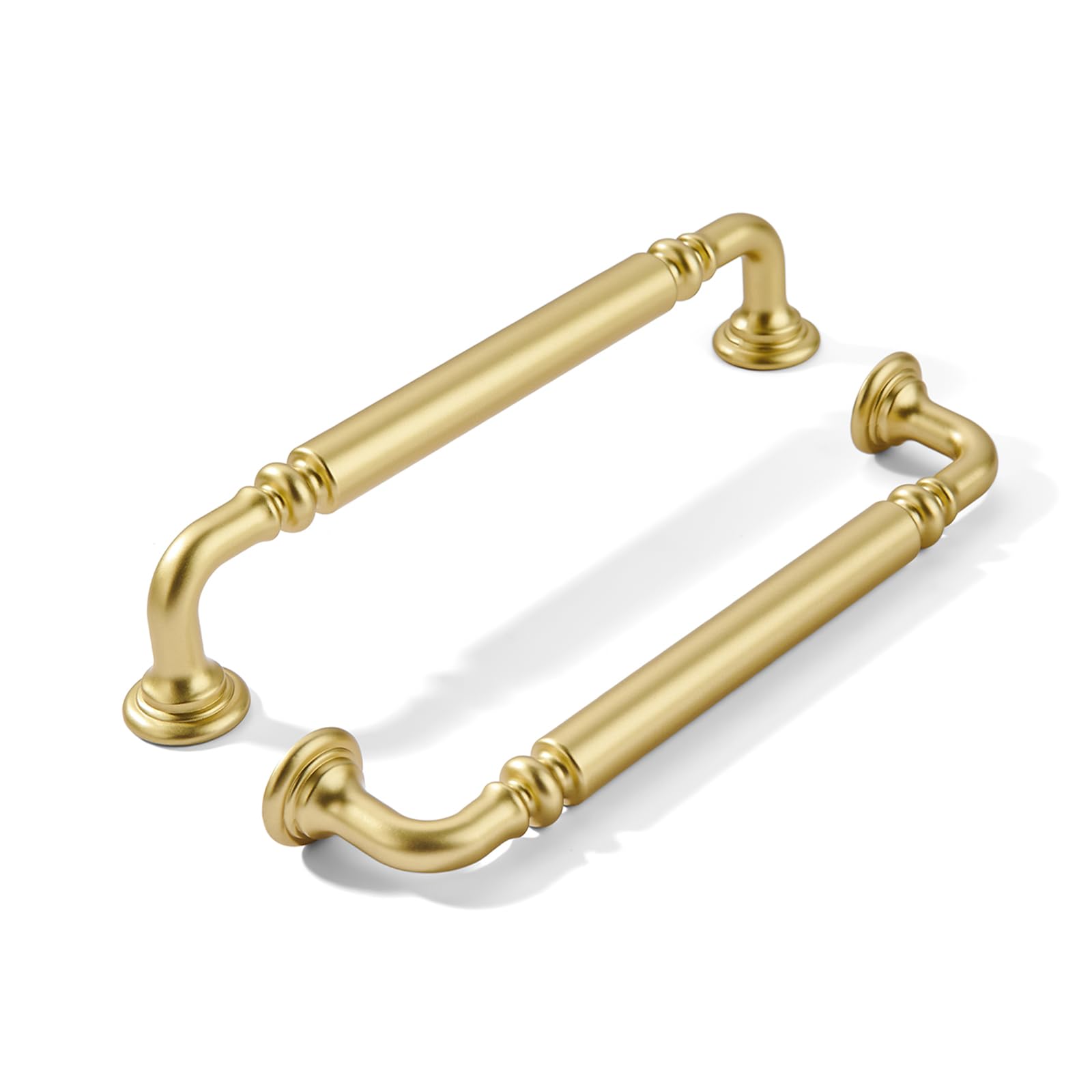 KHTUMEWARE-80392 Polished Gold Cabinet Pulls CTC 4 in (102 mm) 10-Pack