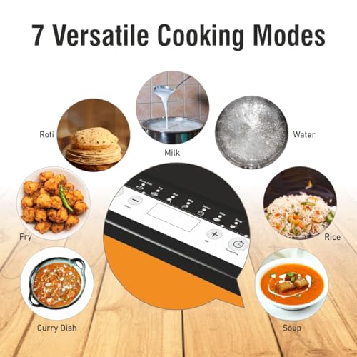 Image of BALTRA Super Induction Cooktop 1400 W | 7 Versatile Cooking Modes | Cool Touch Surface, Preset your Timer, Overheat Protection, Energy Saver | Lightweight & Durable Induction | 1 Year Warranty