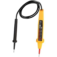 8-in-1 Voltage Tester, 6V380V AC/DC Volt Tester Pen with Continuity Test, Two Pole Probe Live Wire Detector, CE Certified for Electricians Home Circuit Safety