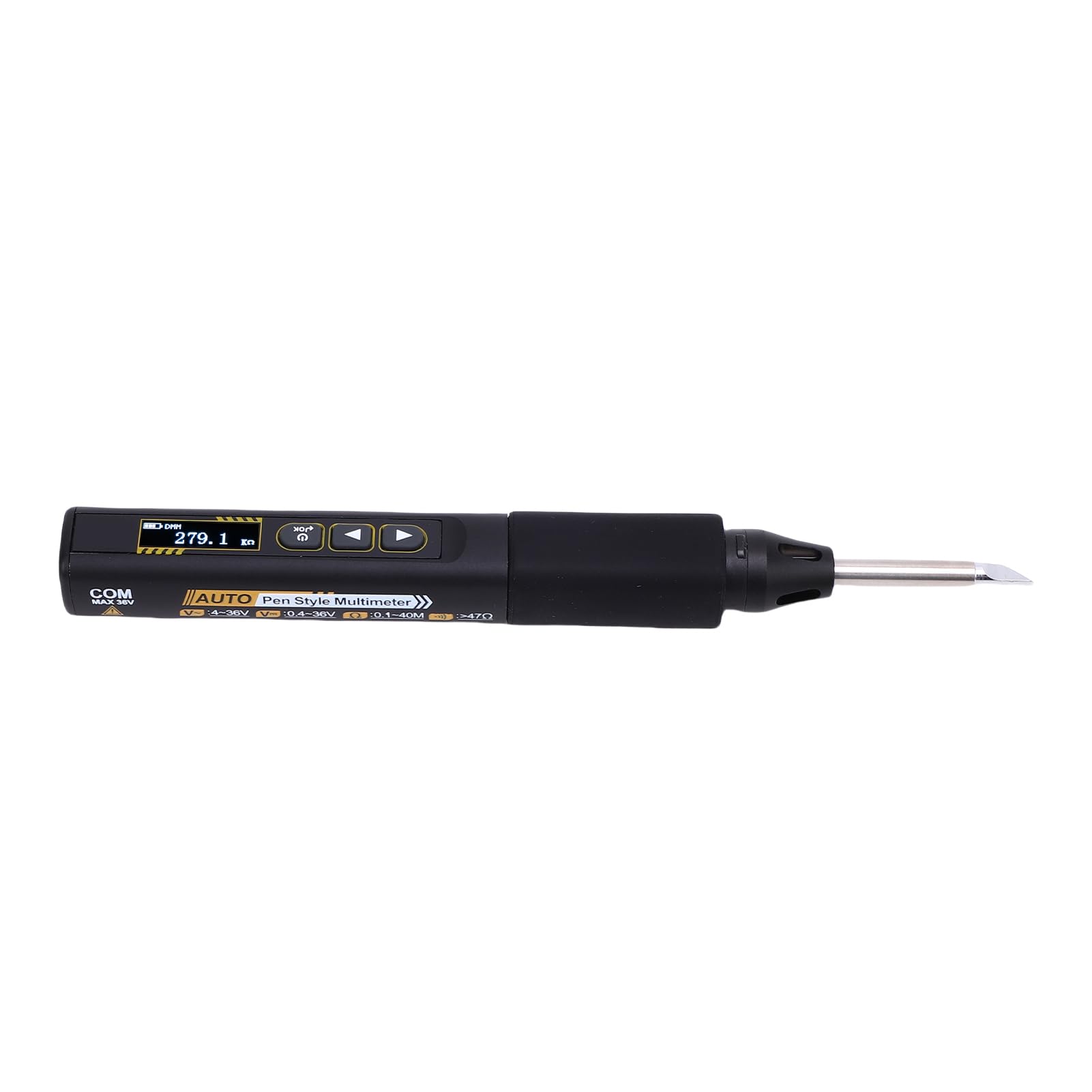 Kit saldatore portatile 2 in 1, display OLED, temperatura regolabile (Nera) | Riscaldamento rapido e spegnimento automatico con puntali per multimetro per test elettrici