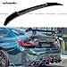 WheelX Rear Spoiler Compatible with 2019-2025 BMW G20 3 Series & G80 M3, CS Style Duckbill Fit for 330i 330e 340i M3 M340i Sedan, Trunk Exterior High Kick Tail Deck Lid Wing Lip (Glossy Black)