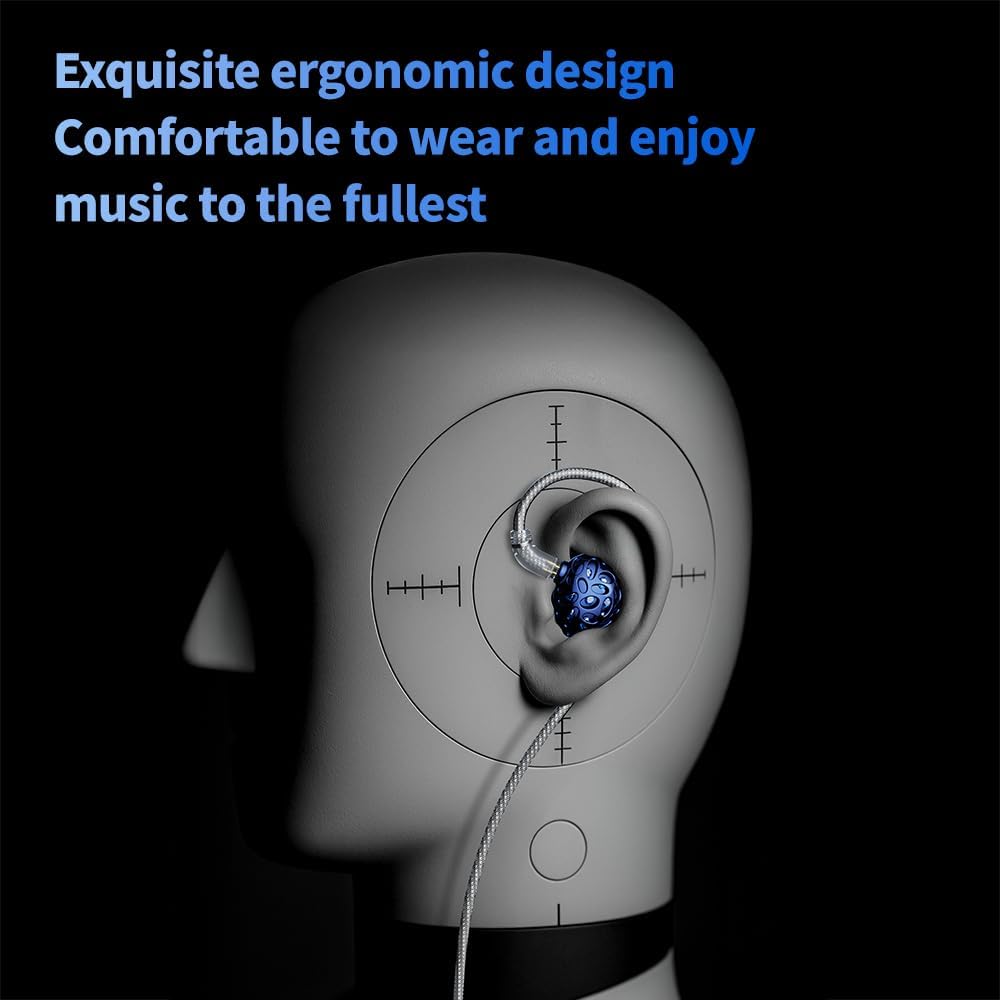 TRN Whale Shark Earphone 10.5mm Composite Beryllium Diaphragm Driver with 0.78 2Pin Interchangeable Cable