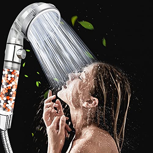 Nosame® Shower Head Ⅲ With Hose，High Pressure Water Saving 3 Mode With On/Off Pause Function Spray Filter Filtration Rv Handheld Showerheads 1.6 Gpm For Dry Skin & Hair Spa #TOP6