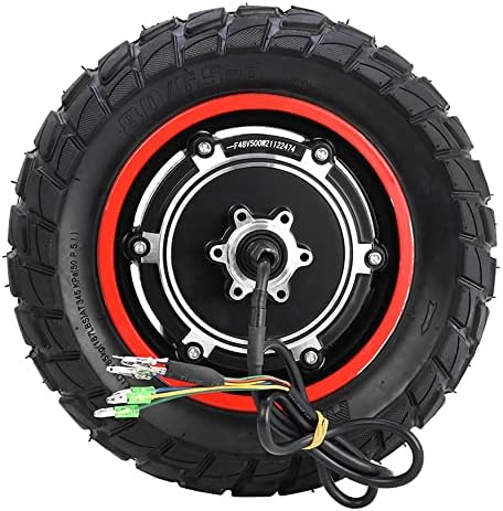 Top view of the HUIOP motor wheel, showing the motor housing and tire tread