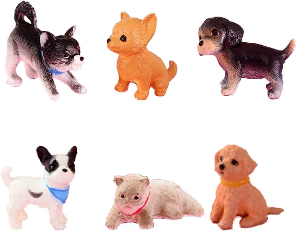 miniature plastic dogs