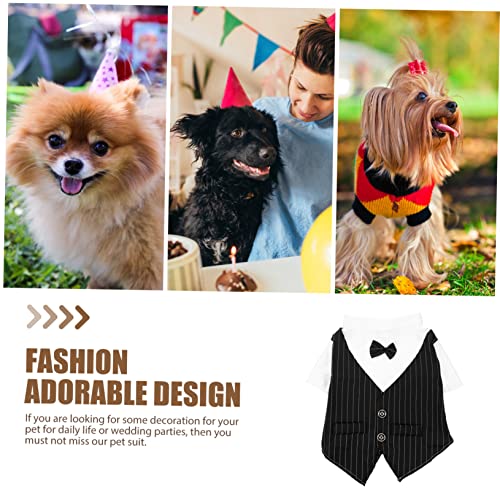 Disfraz tuxedo de boda para perros talla XXL negro miniatura 7
