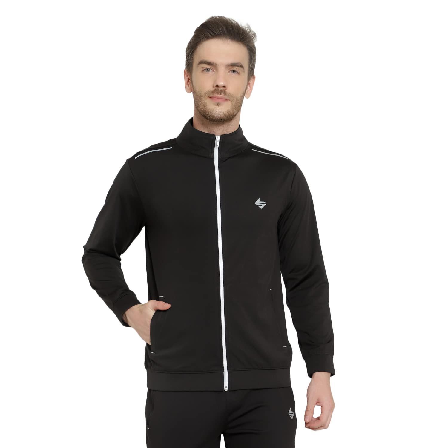 John Allyjacket for men with both side zipper pocket for gym,yoga,training,sports,running and casual wear.