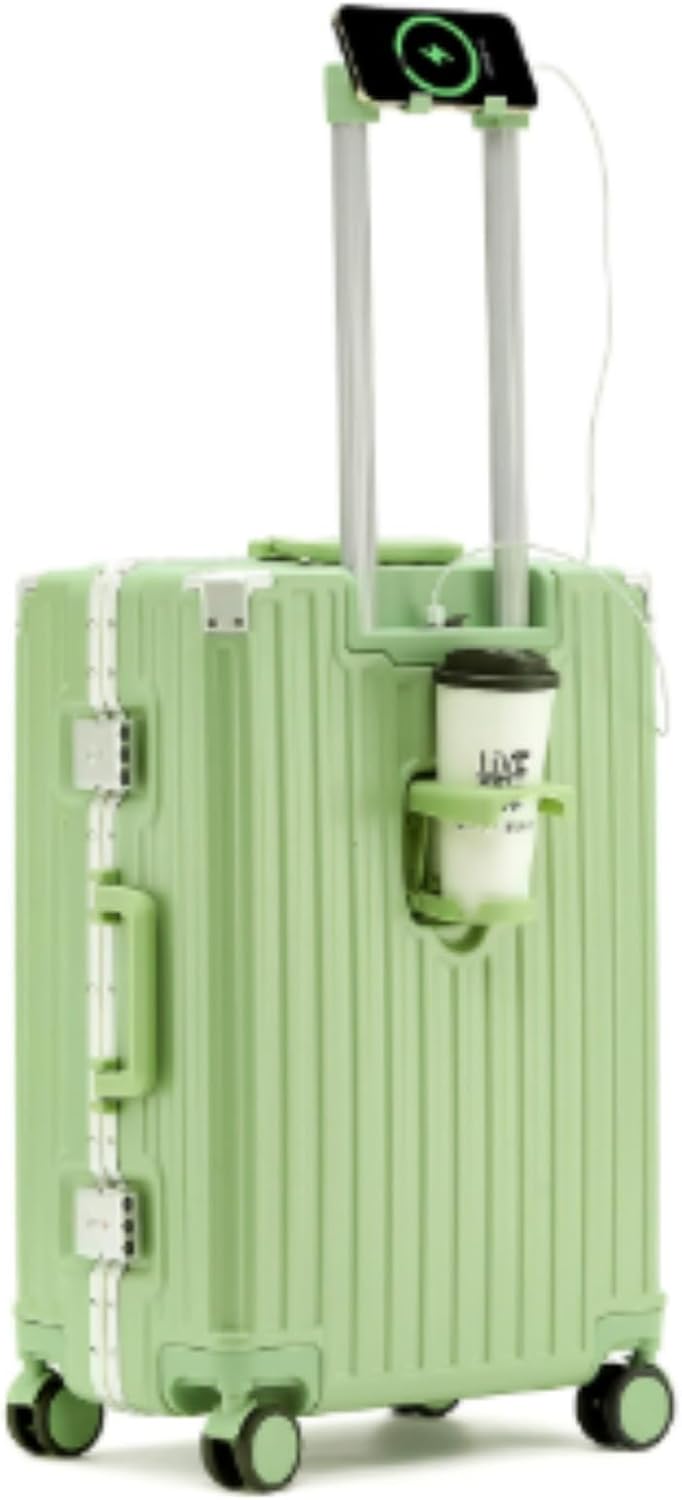 [DYElite] フロントローディングスーツケース 機内持ち込み アルミフレーム 機内持ち込みケース ノートパソコン収納 USBポ