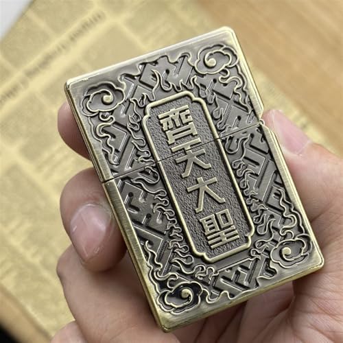Encendedor Vintage de Cobre a Kerosene resistente al viento miniatura 4