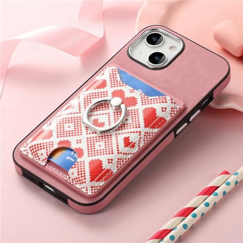 Étui iPhone 15 Pro antichoc cuir magnétique porte-carte support anneau