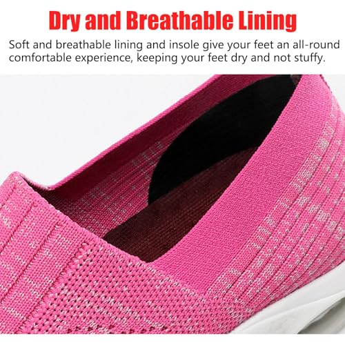 Women's Mesh Air Cushion Walking Shoes with Arch Support Comfortable Orthopedic Slip-On Sneakers Casual Breathable Athletic Running Jogging Shoes3