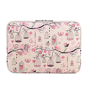 6-15 Inch Laptop Sleeve, Water Resistant Pu Leather Protective Case/Ultrabook Briefcase/Notebook Carrying Bag 10 Inch Pink