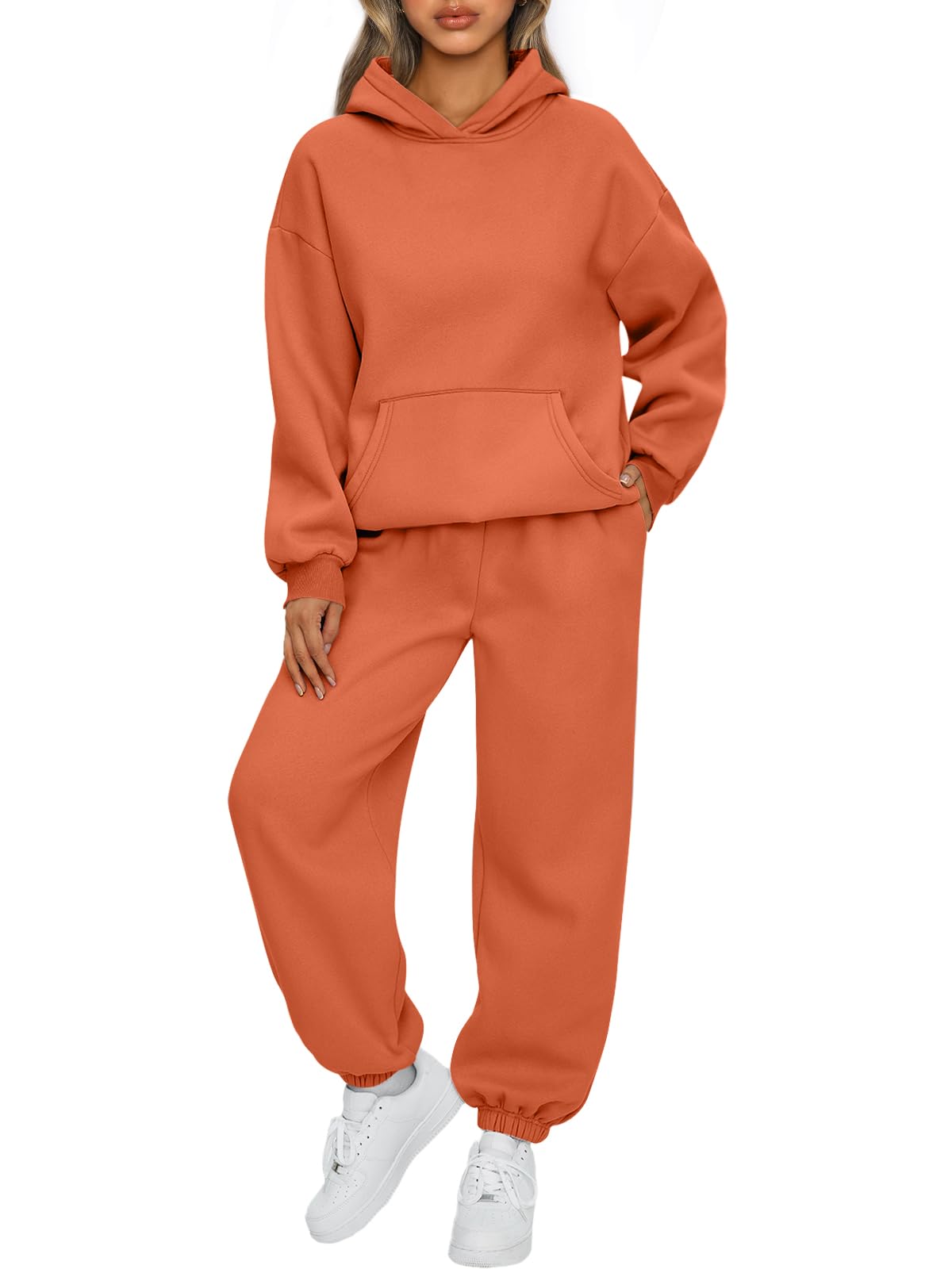 AUTOMET Womens 2 Piece Lounge Sweatsuit Fall Fashion Matching Sweat Sets | Oversized Fall Hoodies &amp; Baggy Jogger Sweatpants Fashion 2026 Outfits