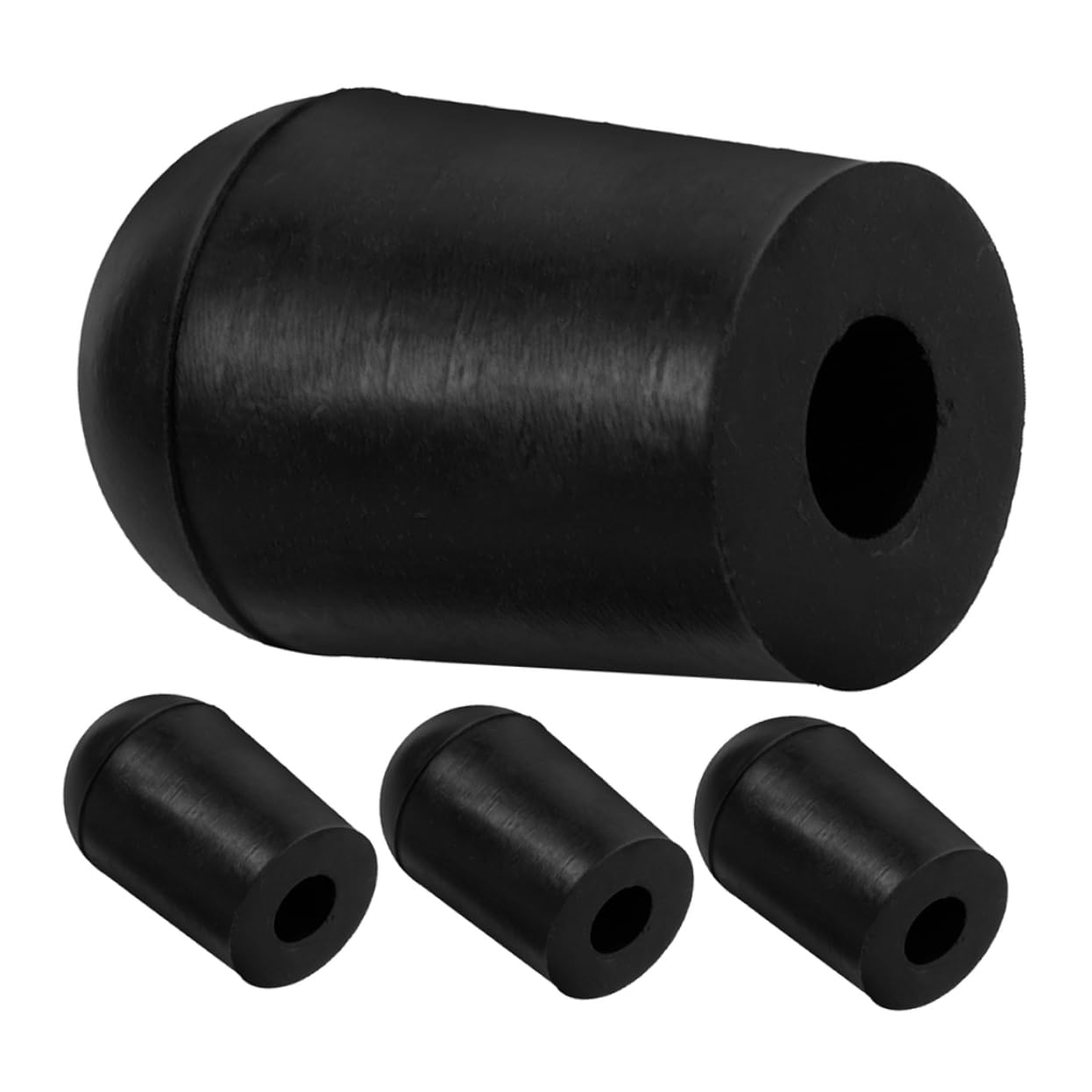 HEMOTON 4pcs Double Bass Endpin Leather Pad Replacement Upright Bass Endpin Tip Rubber