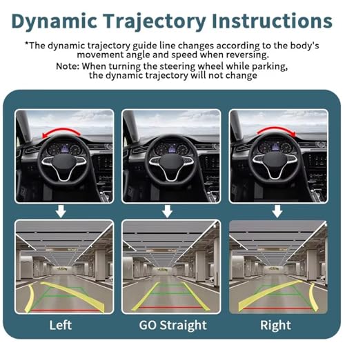 Caméra de recul AHD pour Toyota RAV4 4runner Highlander avec trajectoire dynamique - 3