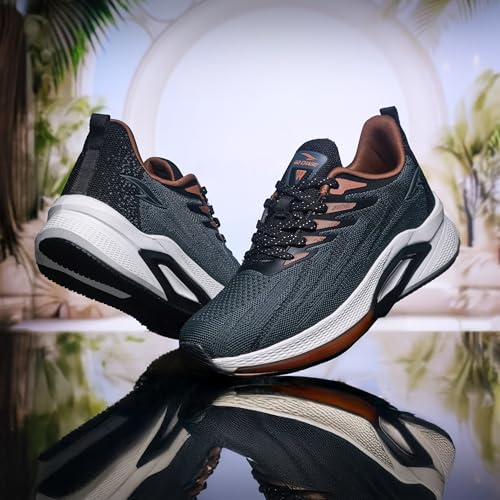 Image of ASIAN Powerplay-31 Men's Running Shoes | Wave-Tech Knit Upper with AeroFlow Side Panels | EVA Midsole | Fish-Scale Yarn | Stylish Athletic Sneakers