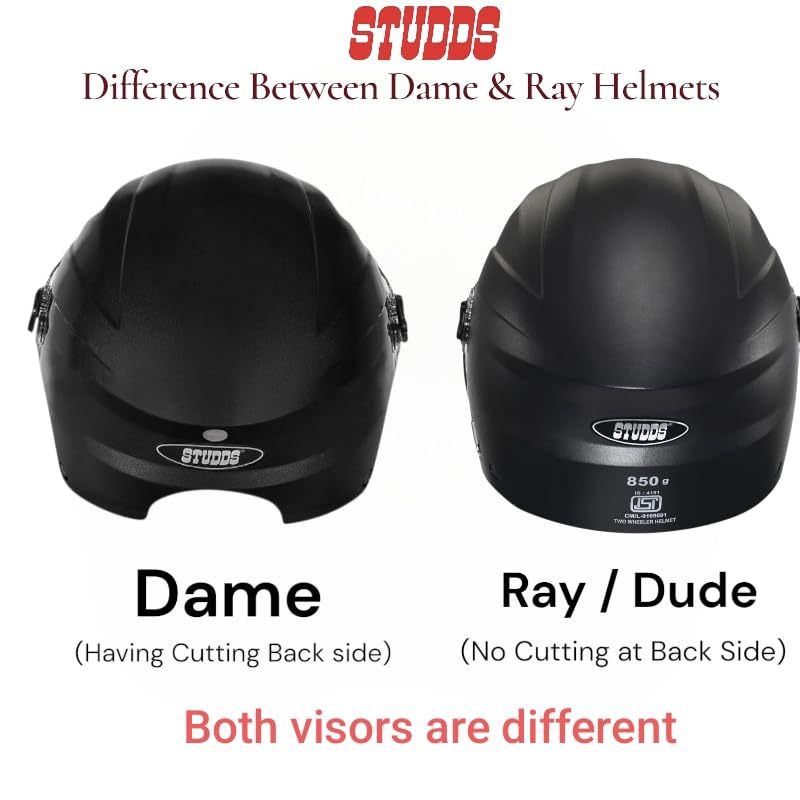 Image of Studds Ray & Dude Helmet Visor, Clear and Smoke Tinted Options, Original Replacement