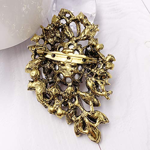 Women Rhinestone Flower Brooch Pin Accessory Jewelry3