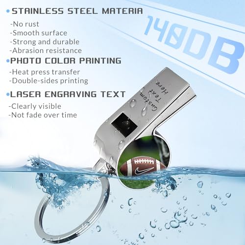 Silbato personalizado para entrenador con foto y texto miniatura 4