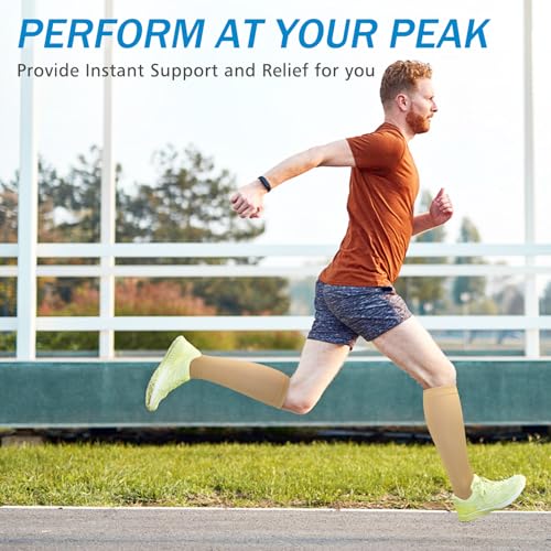 Compression Socks for Women Circulation (3 Pairs) 15-20 mmHg Support for Nurses Athletic Running Cycling Hiking Travel3