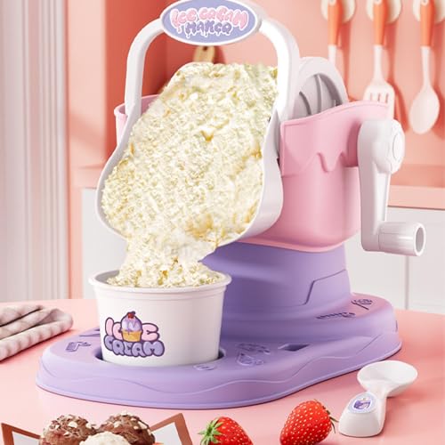 Yogurt Maker, Eismaschine,Softeismaschine | Leicht zu reinigende manuelle Softeismaschine für schnelle Ergebnisse mit Anwendungsgriff für gefrorenen Joghurt und Gelato – Bild 8