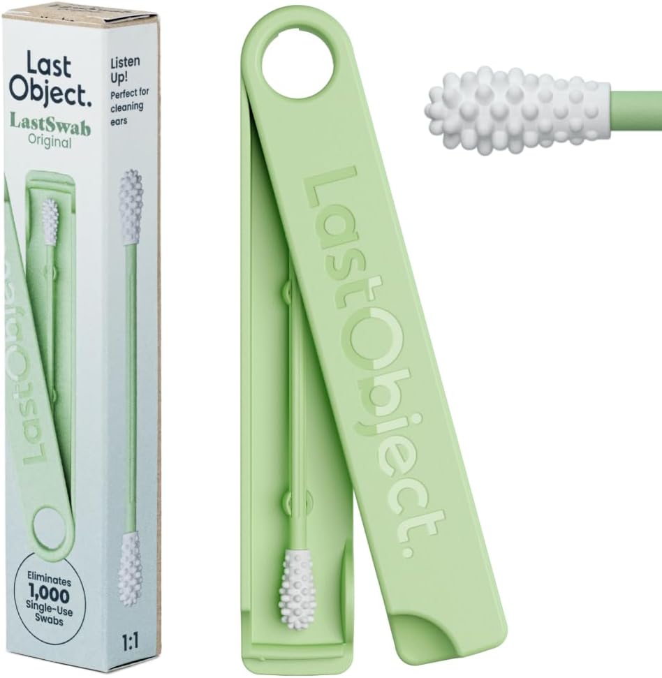 LastSwab Reusable Cotton Swabs for Ear Cleaning - Green