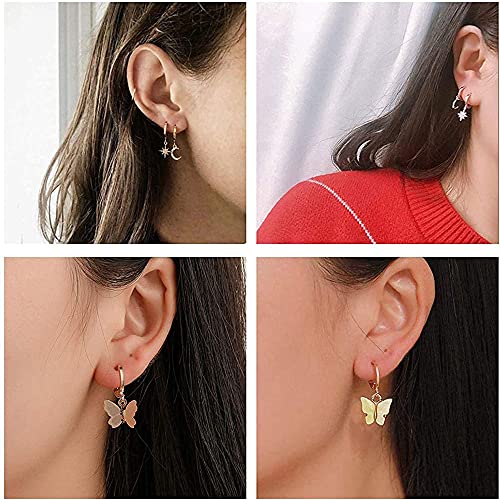 Image of Shining Diva Fashion Stylish Combo Metal Earrings for Women and Girls