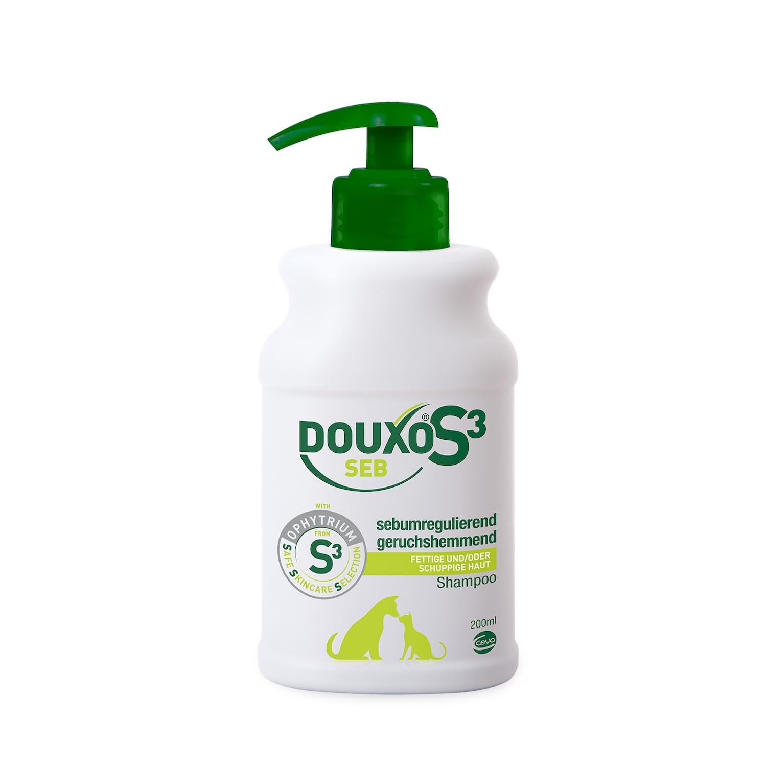 DOUXO S3 SEB Shampoo | für Hunde & Katzen | Beruhigende Schuppenlösung bei fettiger Haut | Effektive Pflege gegen Schuppen & Dermatitis | Hypoallergener Duft | 200 ml