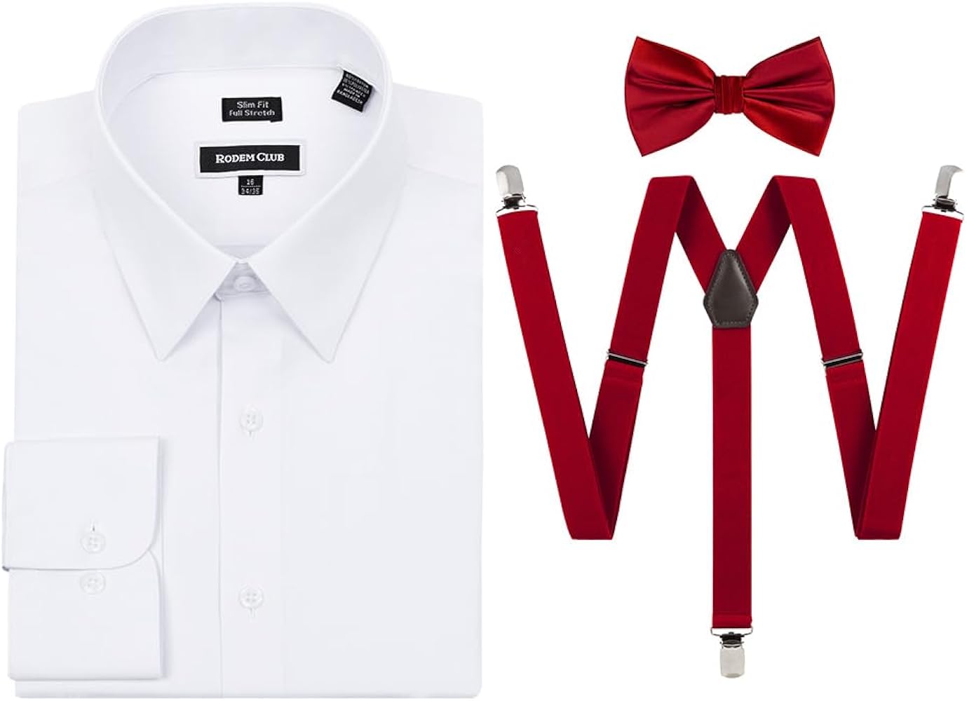 Amazon.com: Tie G U Style Men's Dress Shirt (White, 17½